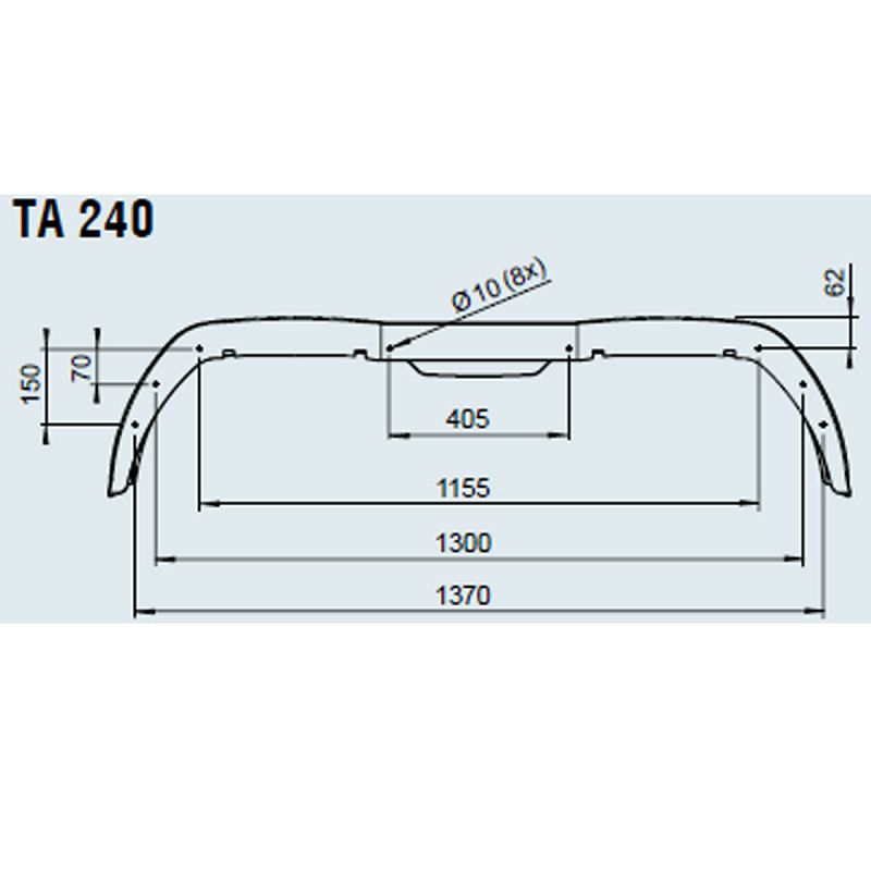 BLATOBRAN AL-KO TA 240 plastični 240/1466/350 mm crni