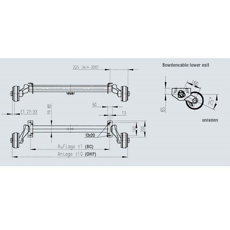 OSOVINA AL-KO 900 kg 1500/1950 5x112