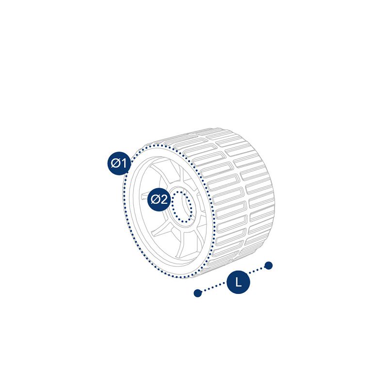 ROLER 120 mm, fi 15 mm