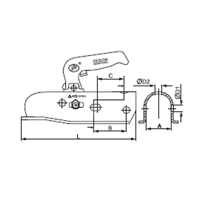 SPOJKA STP fi50 3000kg okrugla