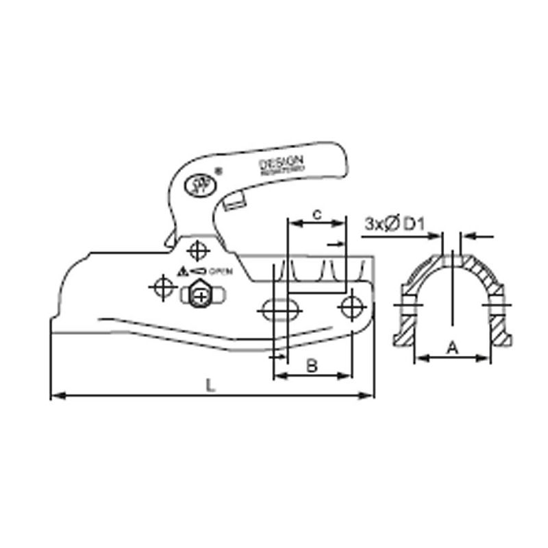 SPOJKA STP fi50 3000kg okrugla