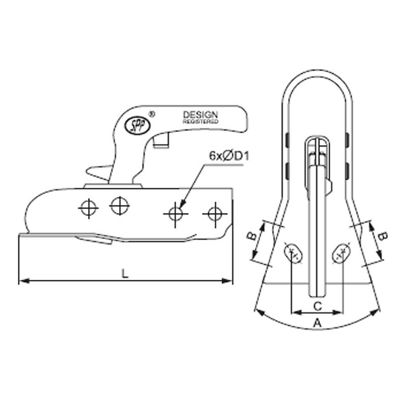 SPOJKA STP V-rudo 750 kg