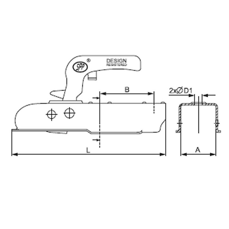 SPOJKA STP 40mm 750kg kvadratn