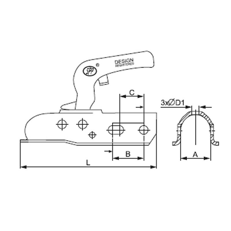 SPOJKA STP fi50 2000kg okrugla